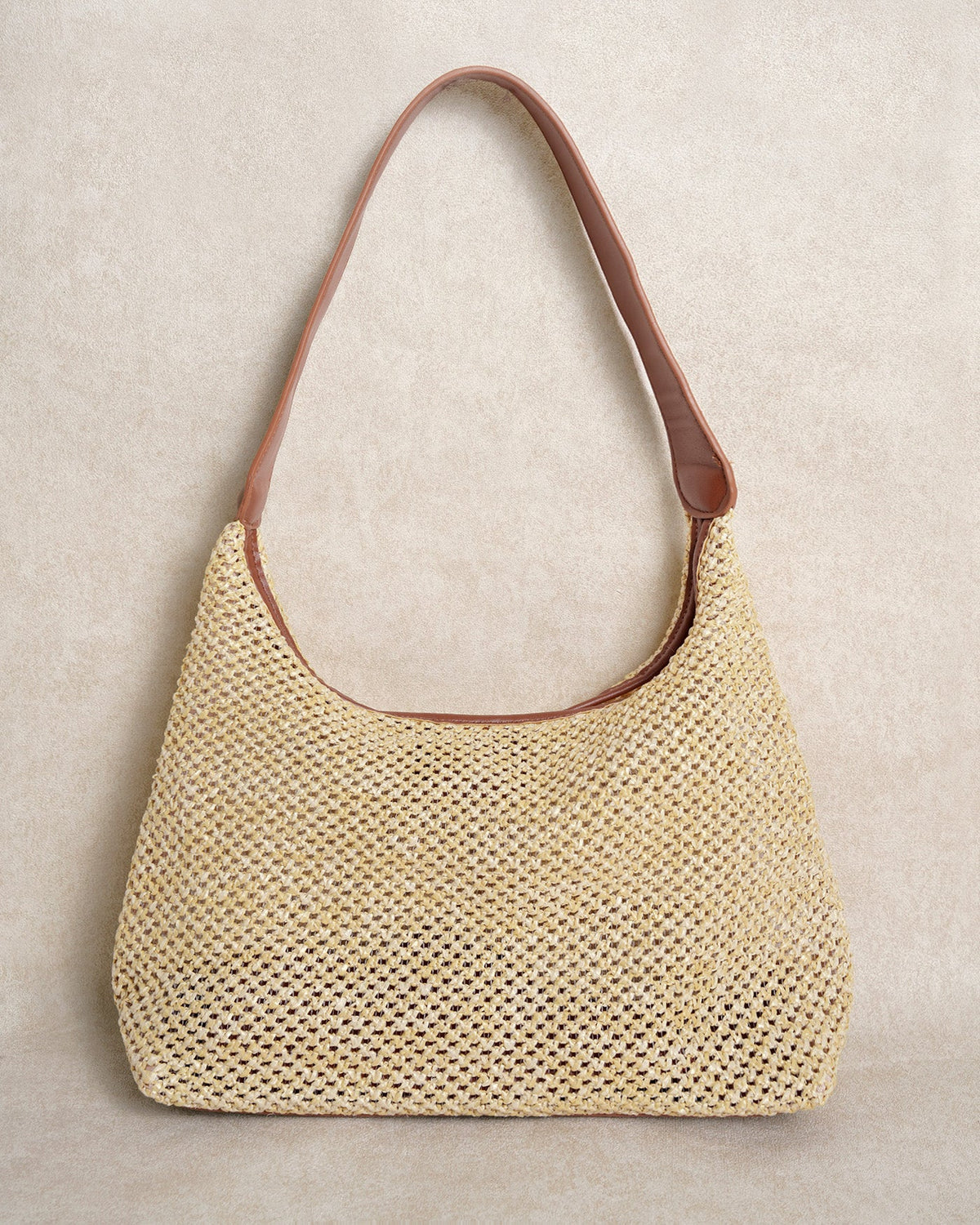 Khaki Straw Weaving Handbag | Rihoas
