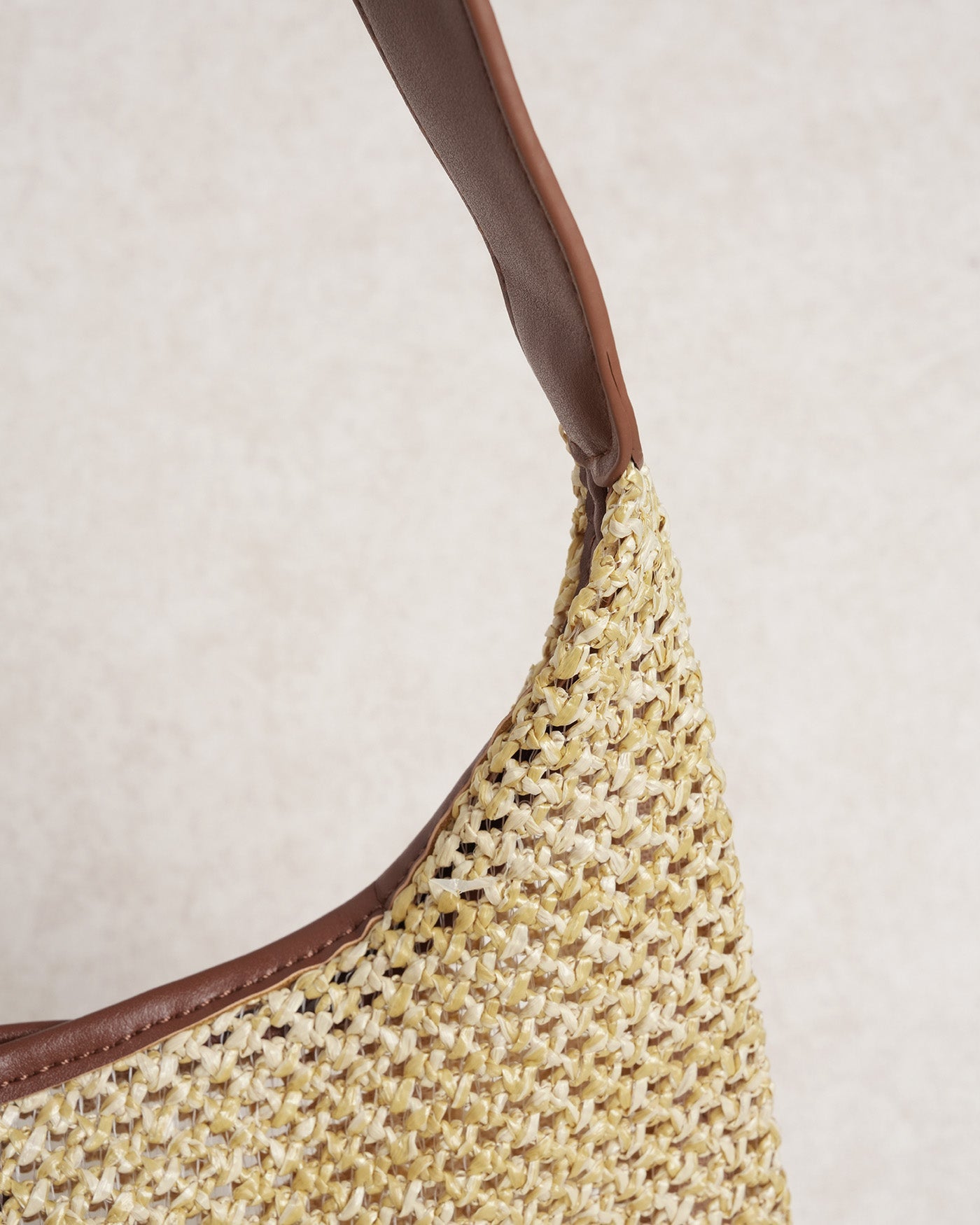 Khaki Straw Weaving Handbag | Rihoas