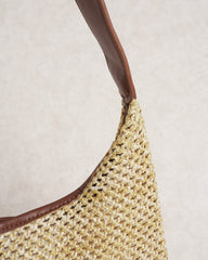 Khaki Straw Weaving Handbag | Rihoas