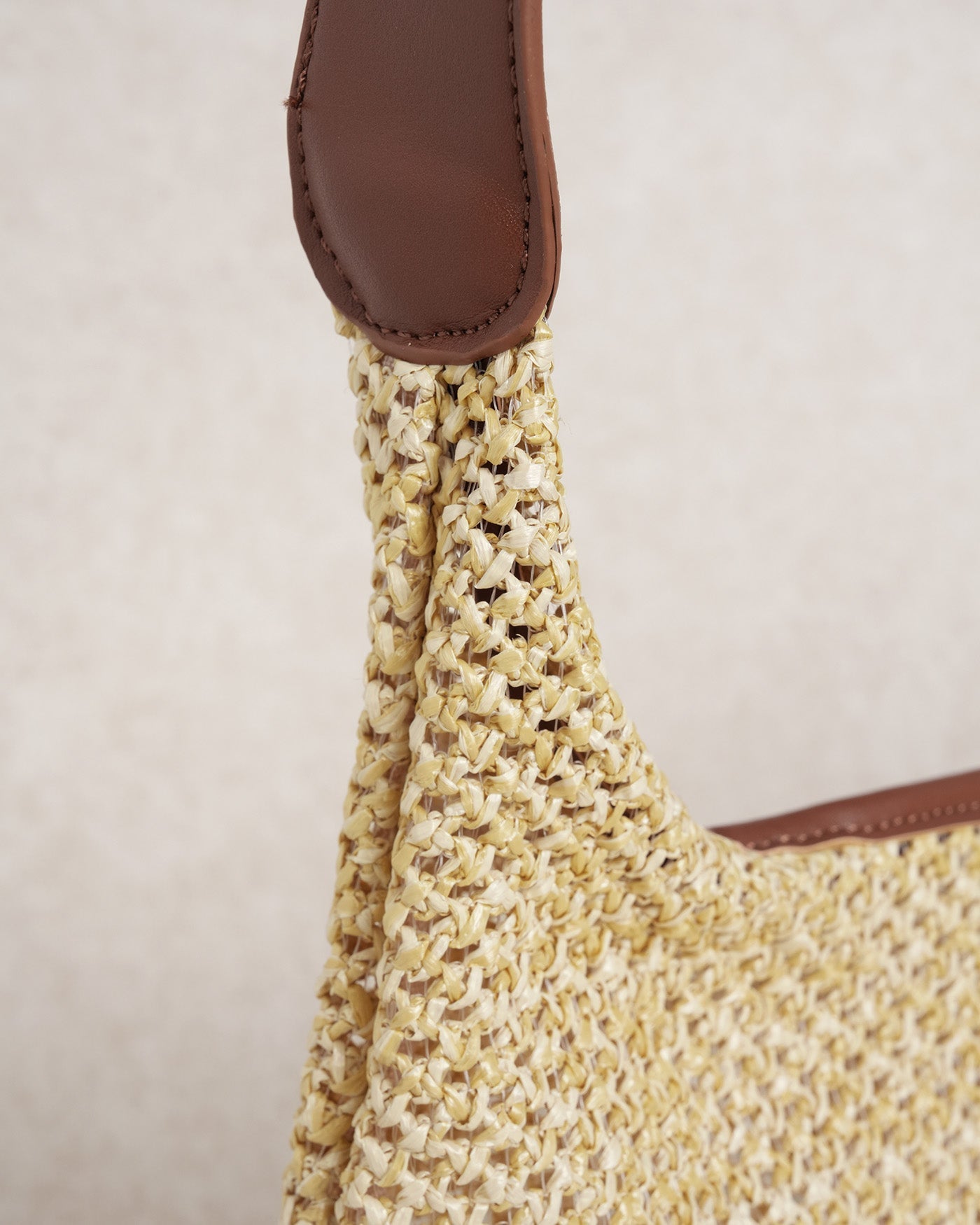 Khaki Straw Weaving Handbag | Rihoas