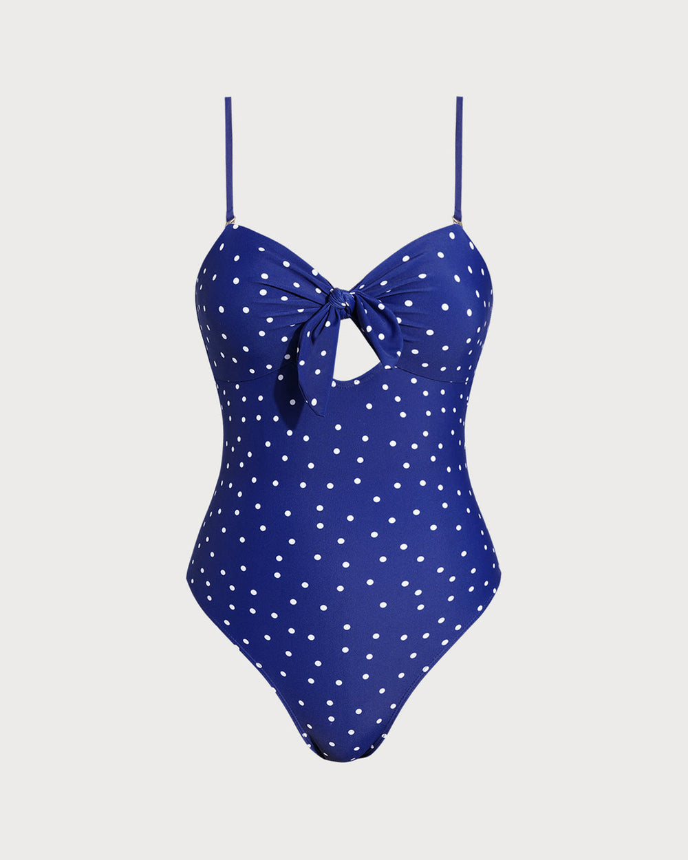 Blue Print Polka Dot One Piece Swimwear | Rihoas