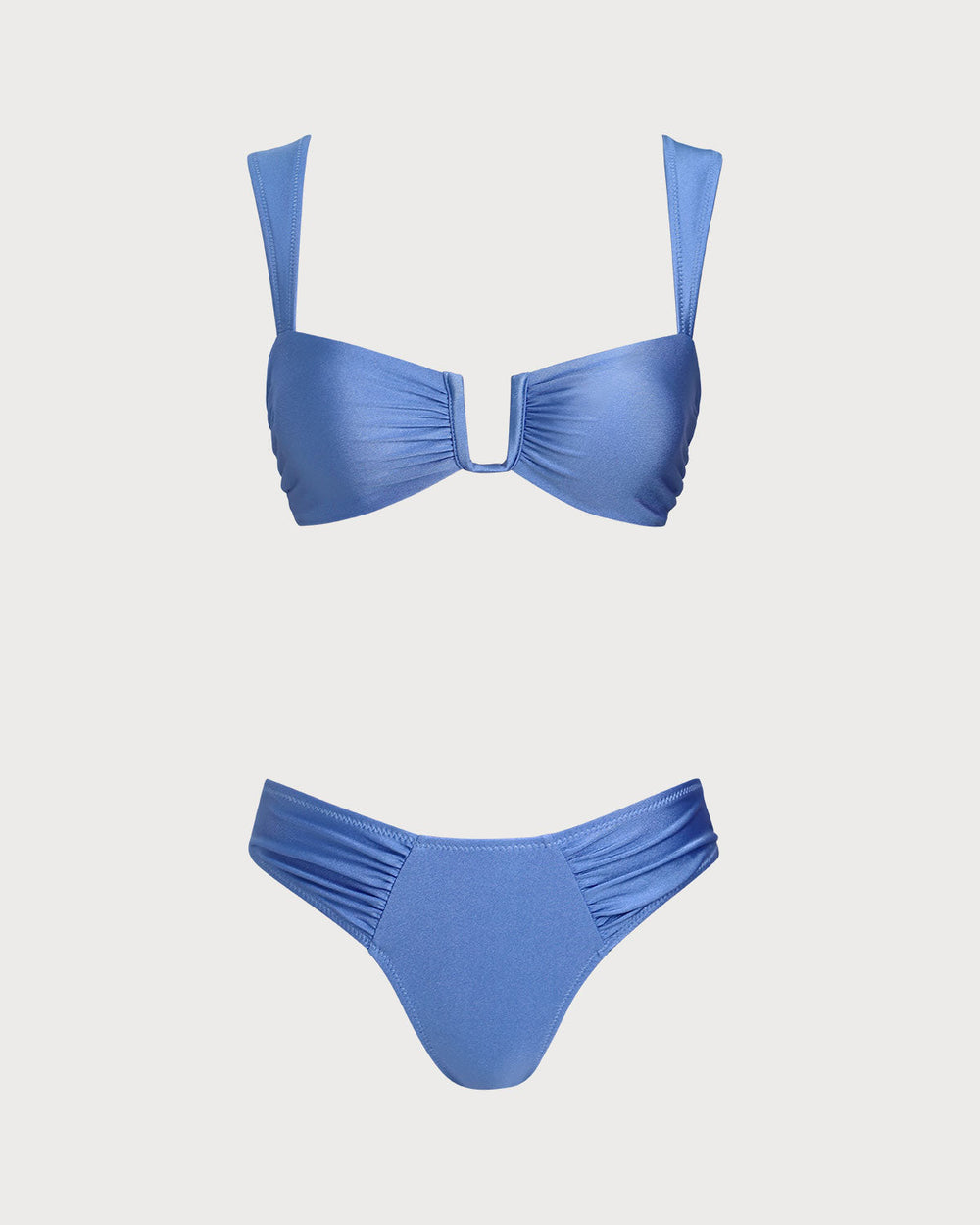 Blue Triangle High Stretch Bikini Set | Rihoas