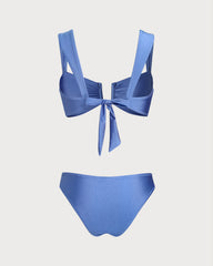 Blue Triangle High Stretch Bikini Set | Rihoas