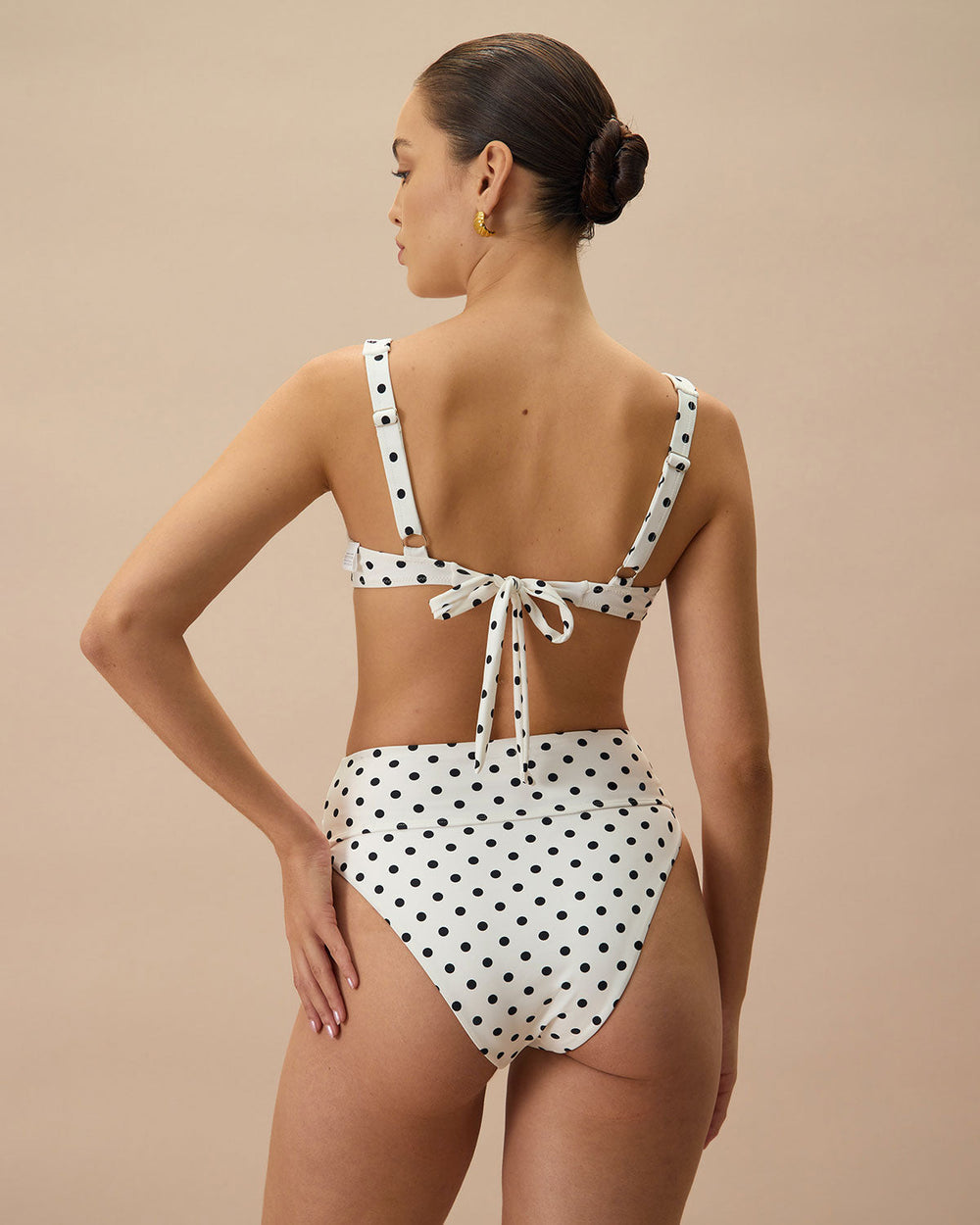 The White Polka Dot Underwire Bikini Top | Rihoas