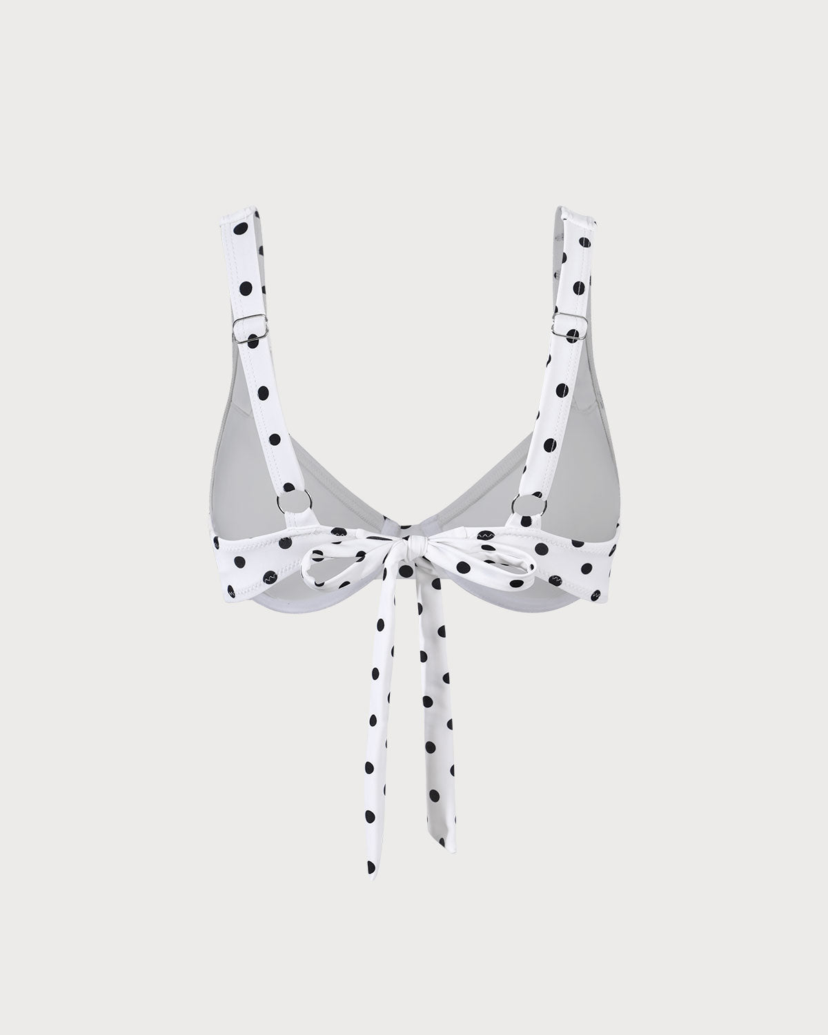 The White Polka Dot Underwire Bikini Top | Rihoas