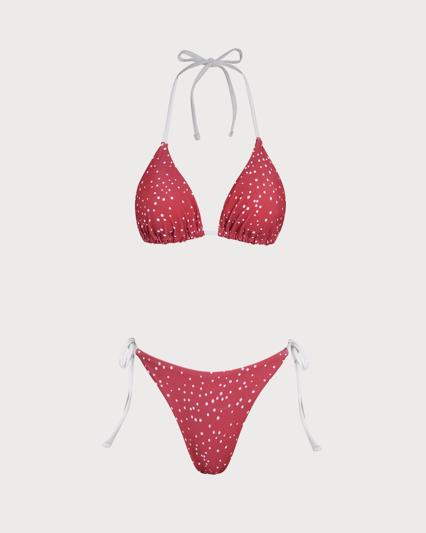 Red Polka Dot Bikini Set | Rihoas