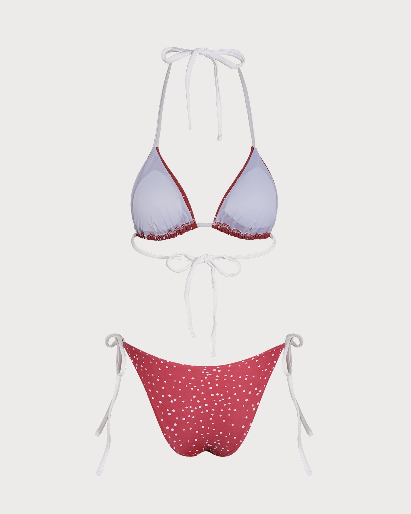 Red Polka Dot Bikini Set | Rihoas