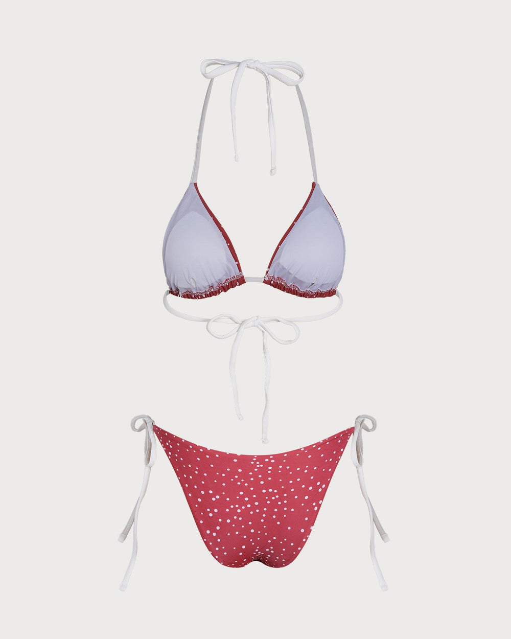 Red Polka Dot Bikini Set | Rihoas