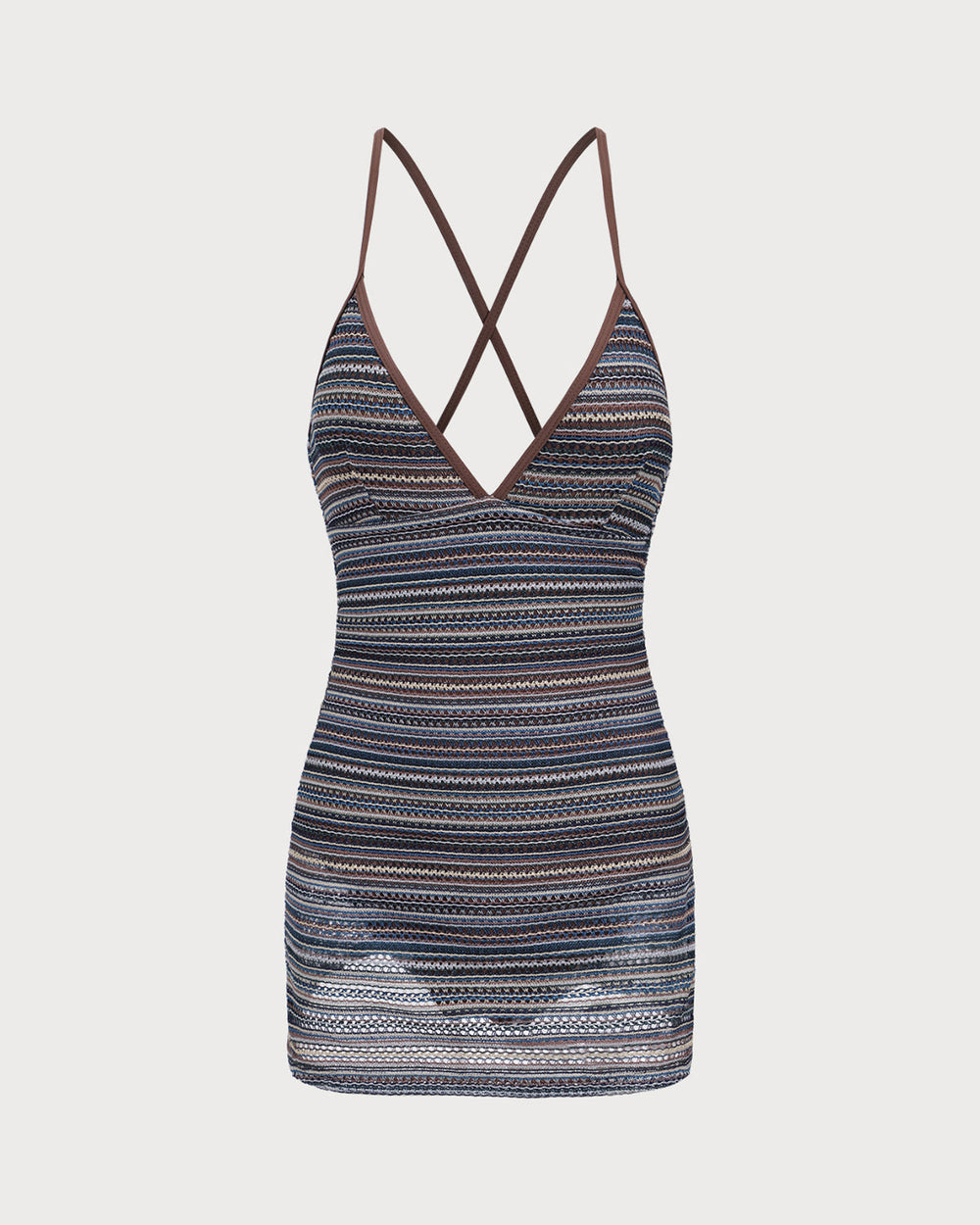 Striped Backless One Piece Swimwear | Rihoas