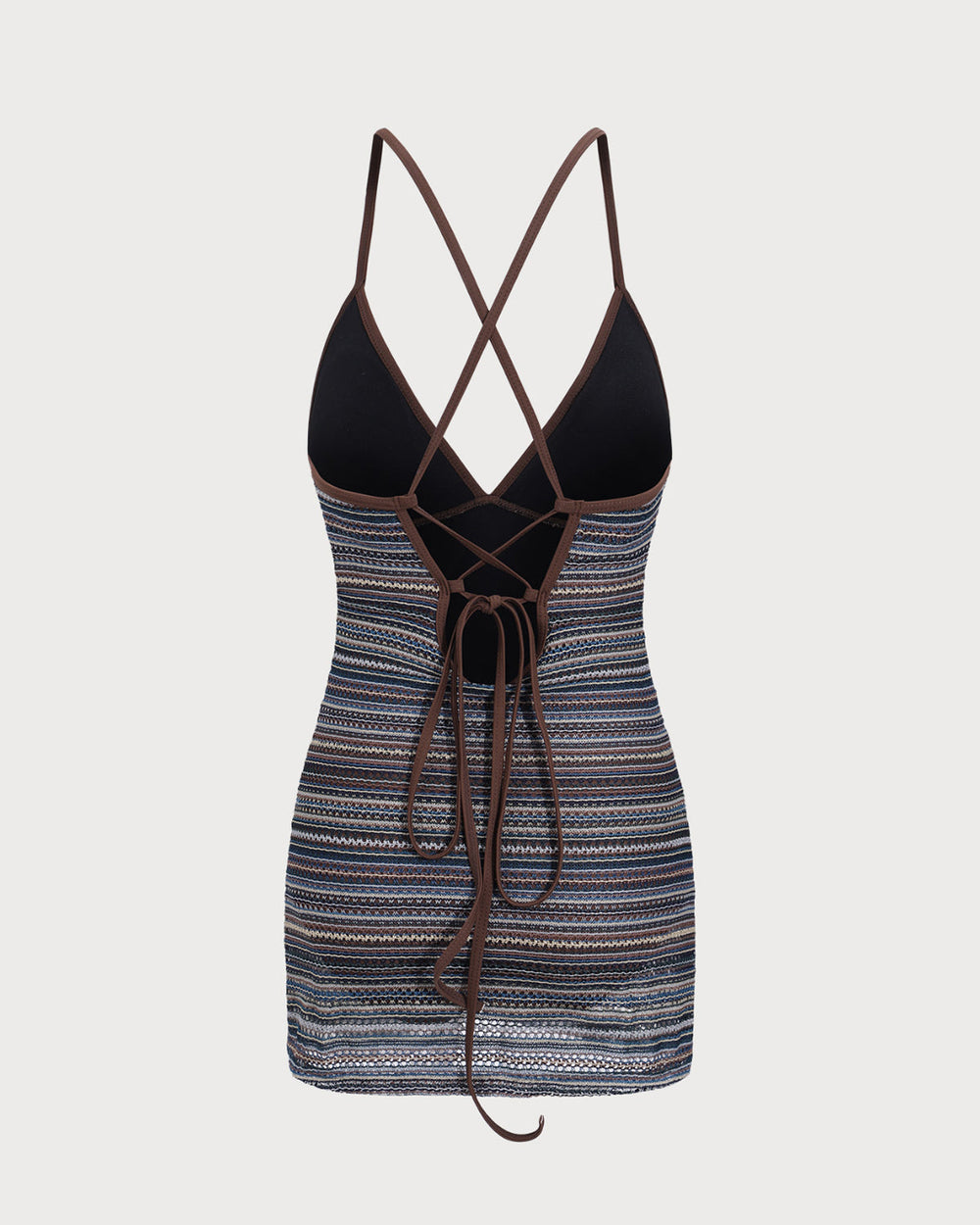 Striped Backless One Piece Swimwear | Rihoas