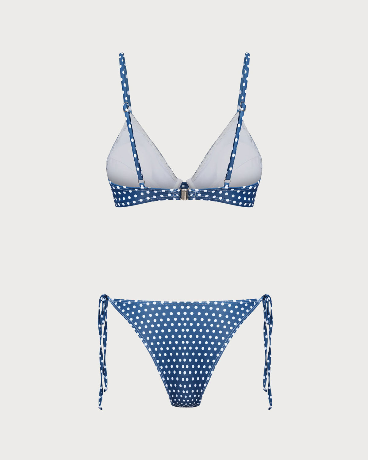 Blue Polka Dot Underwire Bikini Set | Rihoas