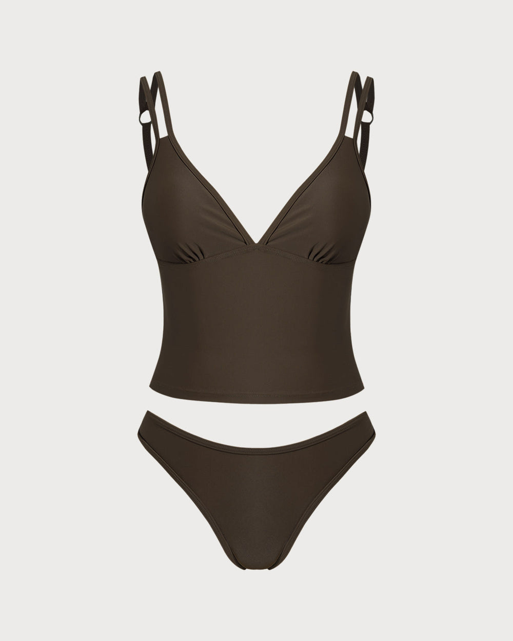 Coffee High Stretch Tankini Set | Rihoas