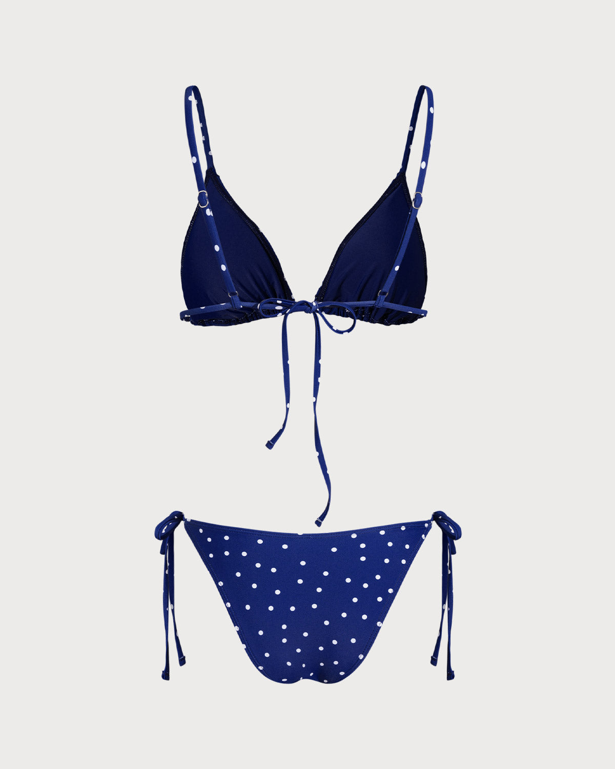 Blue Polka Dots Bralette Bikini Sets | Rihoas