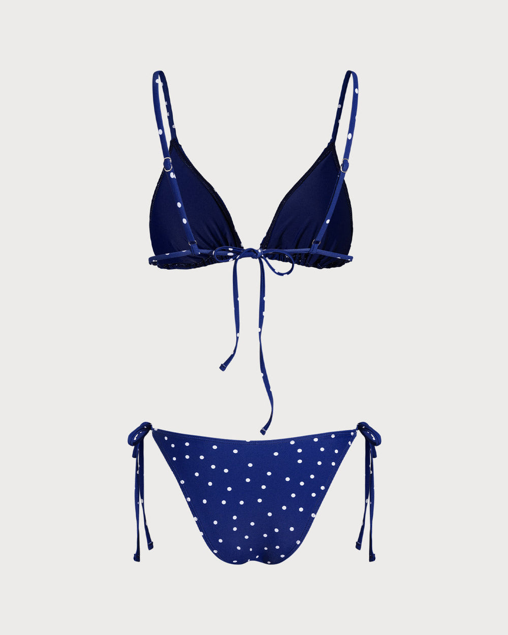 Blue Polka Dots Bralette Bikini Sets | Rihoas