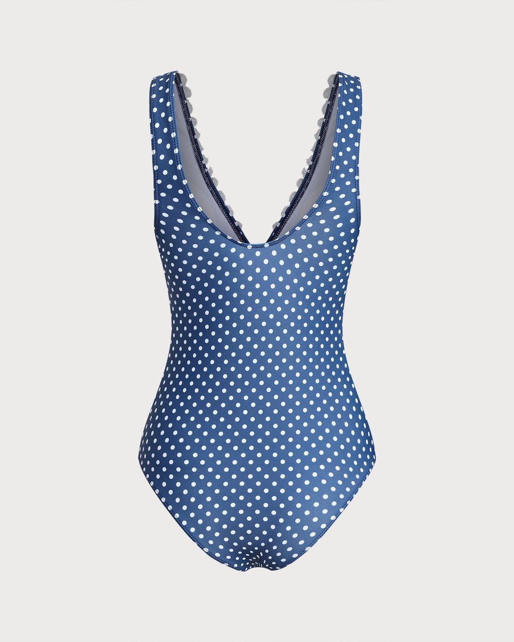 Blue Polka Dot One Piece Swimwear | Rihoas