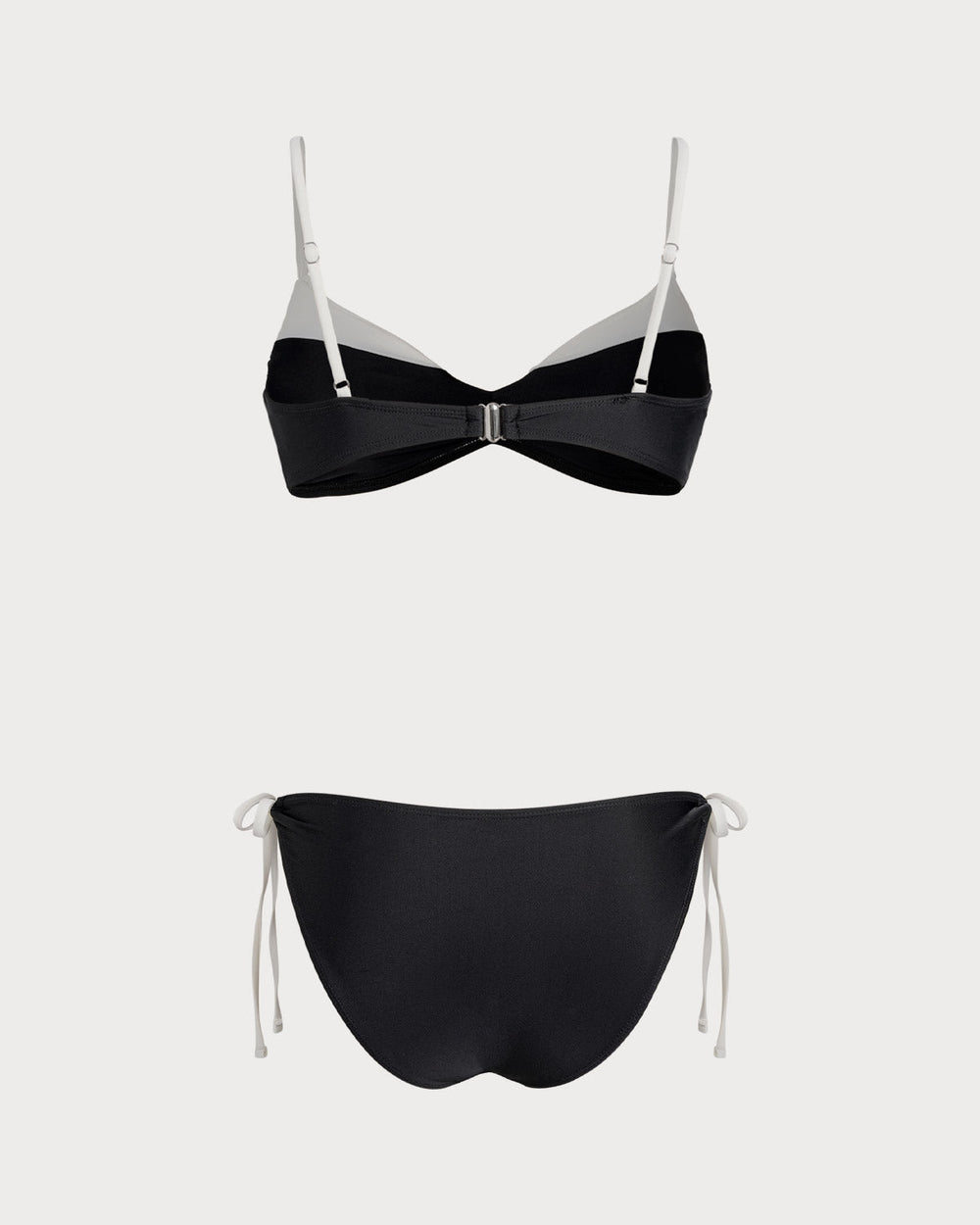 Black Contrasting Bralette Bikini Sets | Rihoas