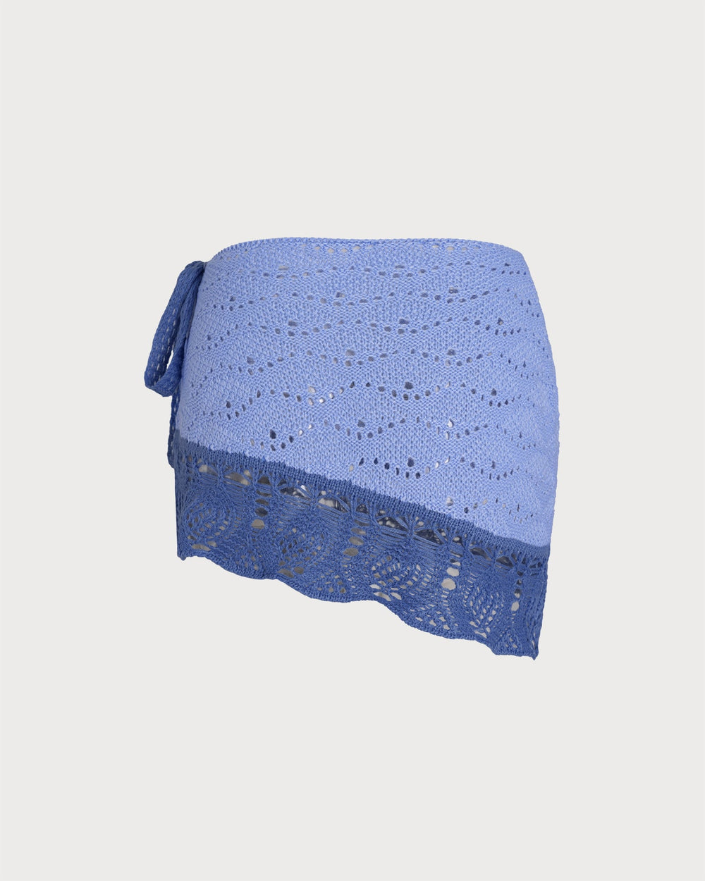 Blue Textured Contrasting Cover-up | Rihoas