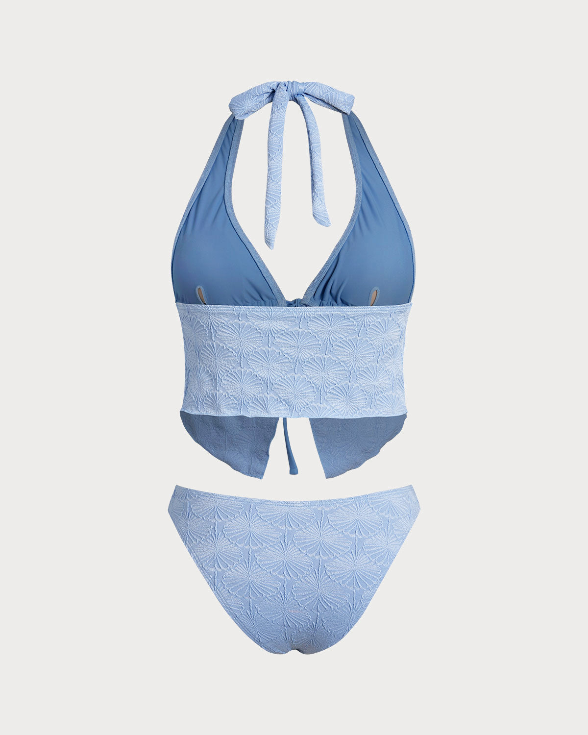 Blue Knitted Tankini Set | Rihoas