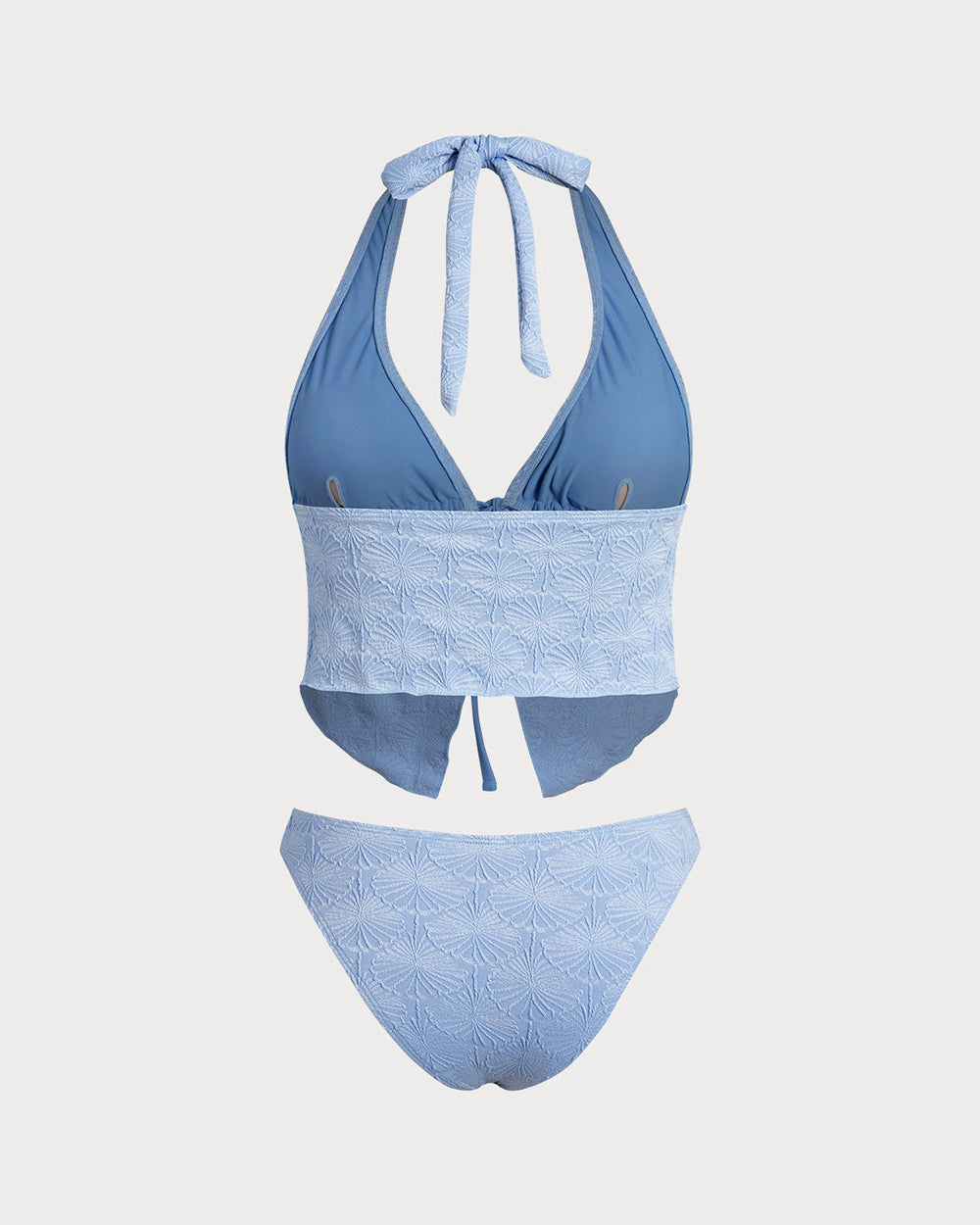 Blue Knitted Tankini Set | Rihoas