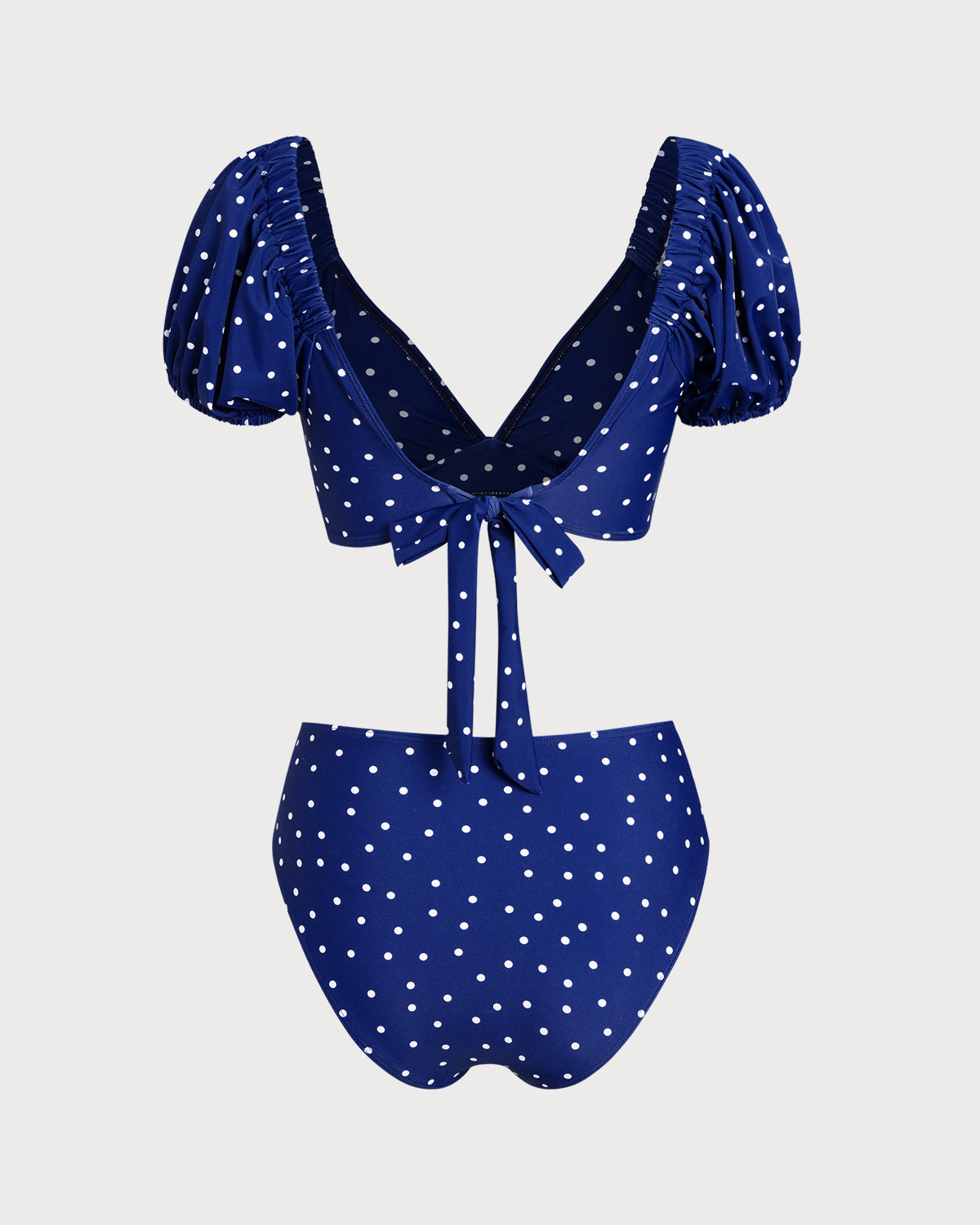 Blue Polka Dot Bikini Set | Rihoas