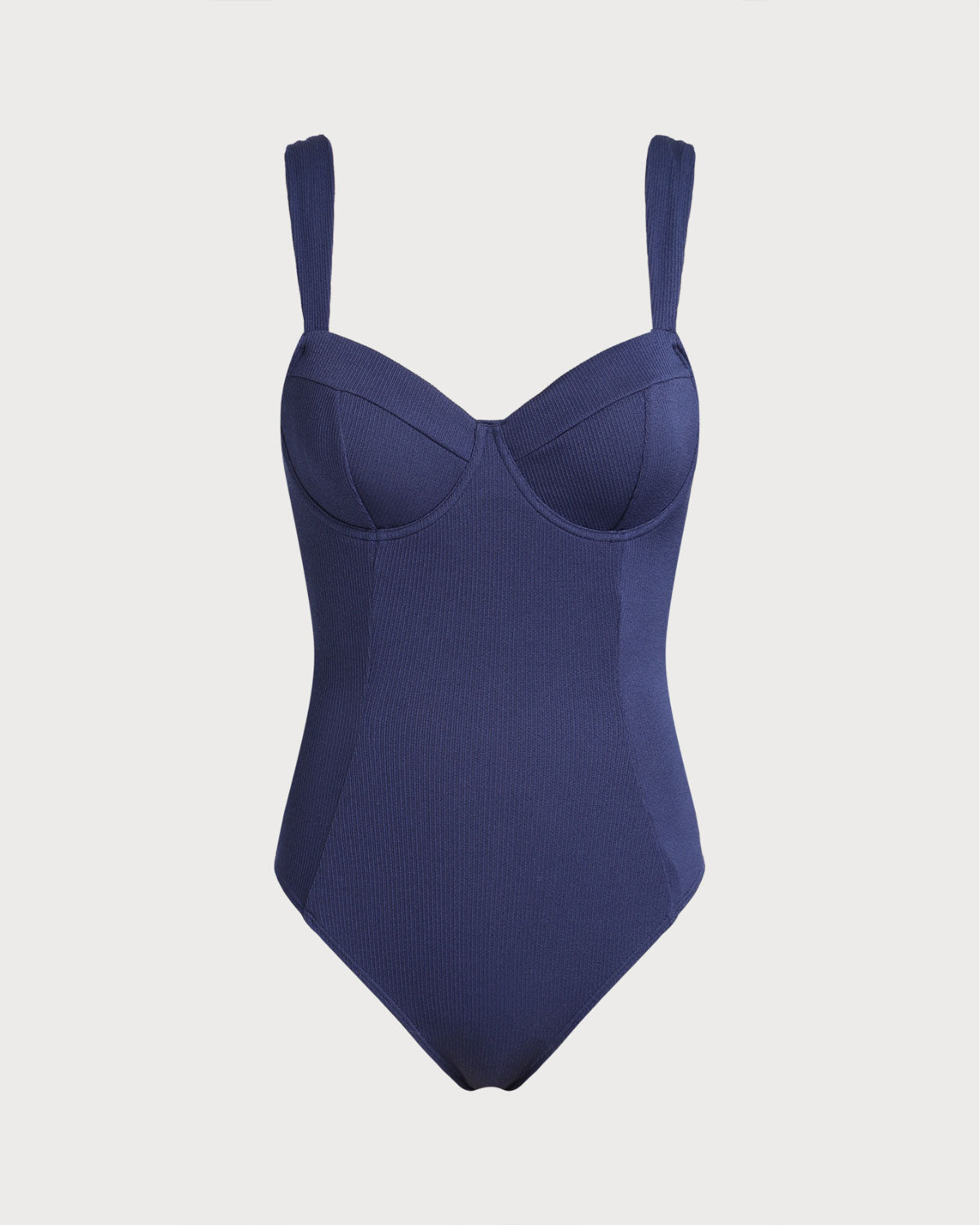 Blue Underwire One Piece Swimwear | Rihoas