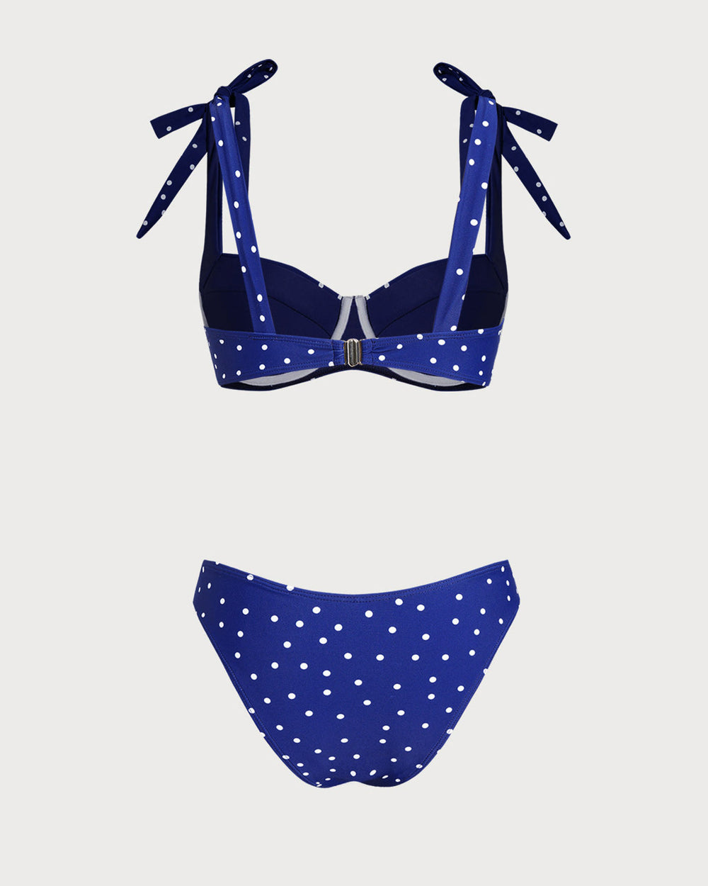 Blue Bowknot Polka Dot Underwire Bikini Sets | Rihoas