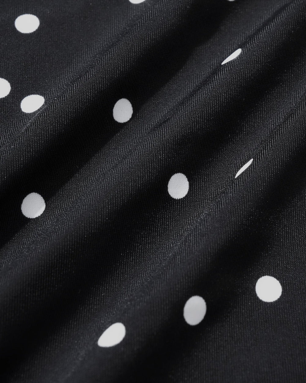 Black Polka Dots One Piece Swimwear | Rihoas