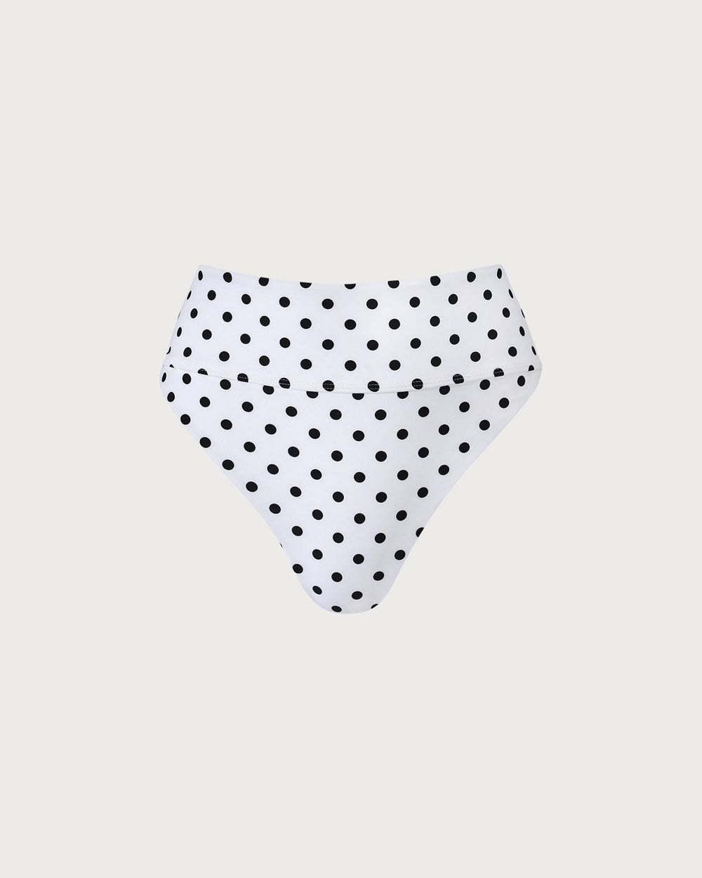 The White Polka Dot High Waist Bikini Bottom | Rihoas