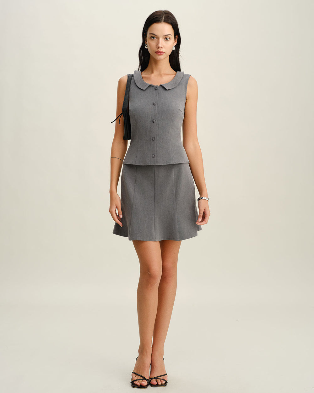 Collared Button Tank Top | Rihoas
