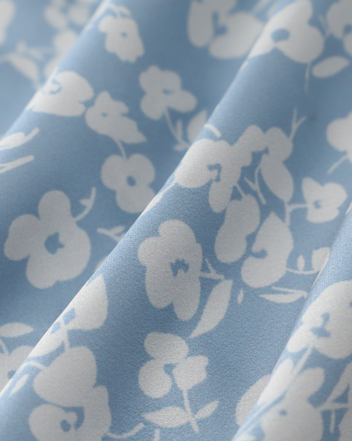 Blue Floral A-Line Mini Skirt | Rihoas