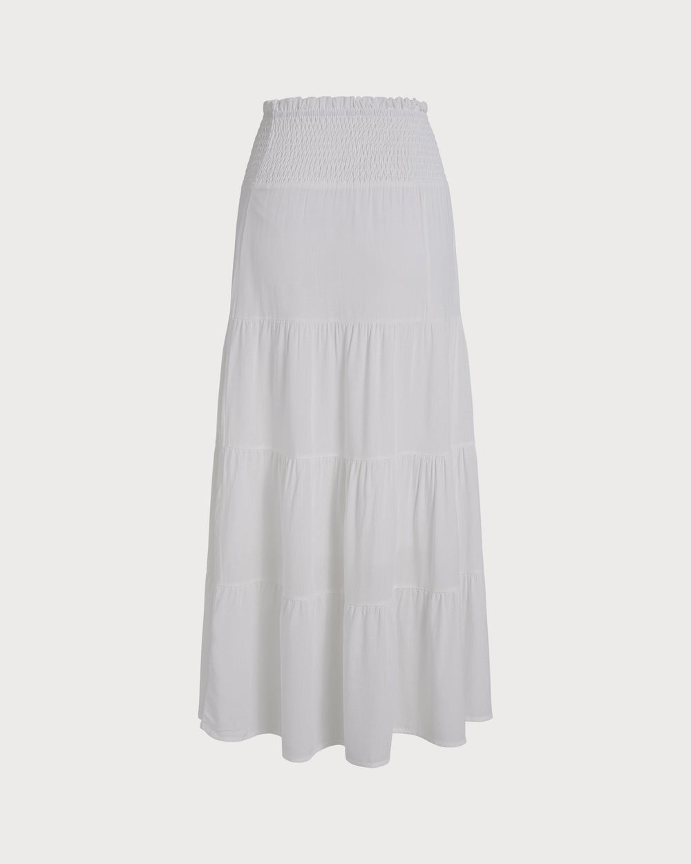 White Midi Flared Skirt | Rihoas
