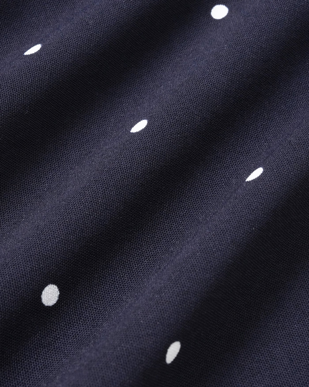 Navy Polka Dot Slit Midi Skirt | Rihoas