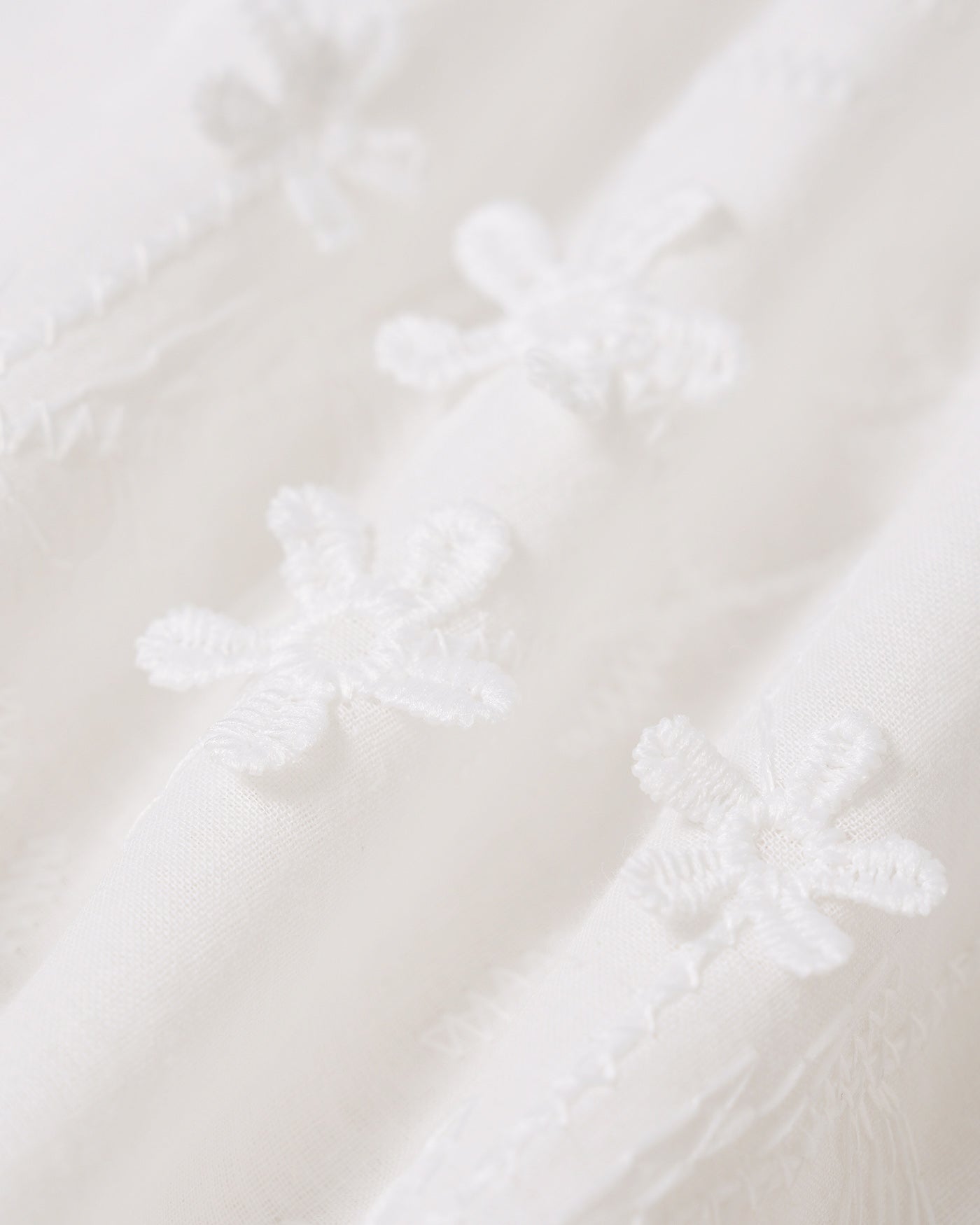 White Round Neck Floral Midi Dress | Rihoas