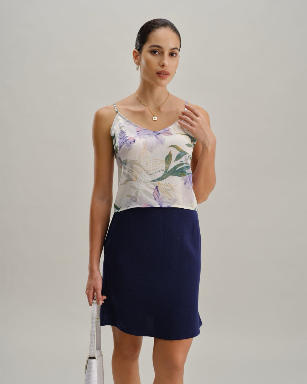 Green Floral Backless Camisole | Rihoas