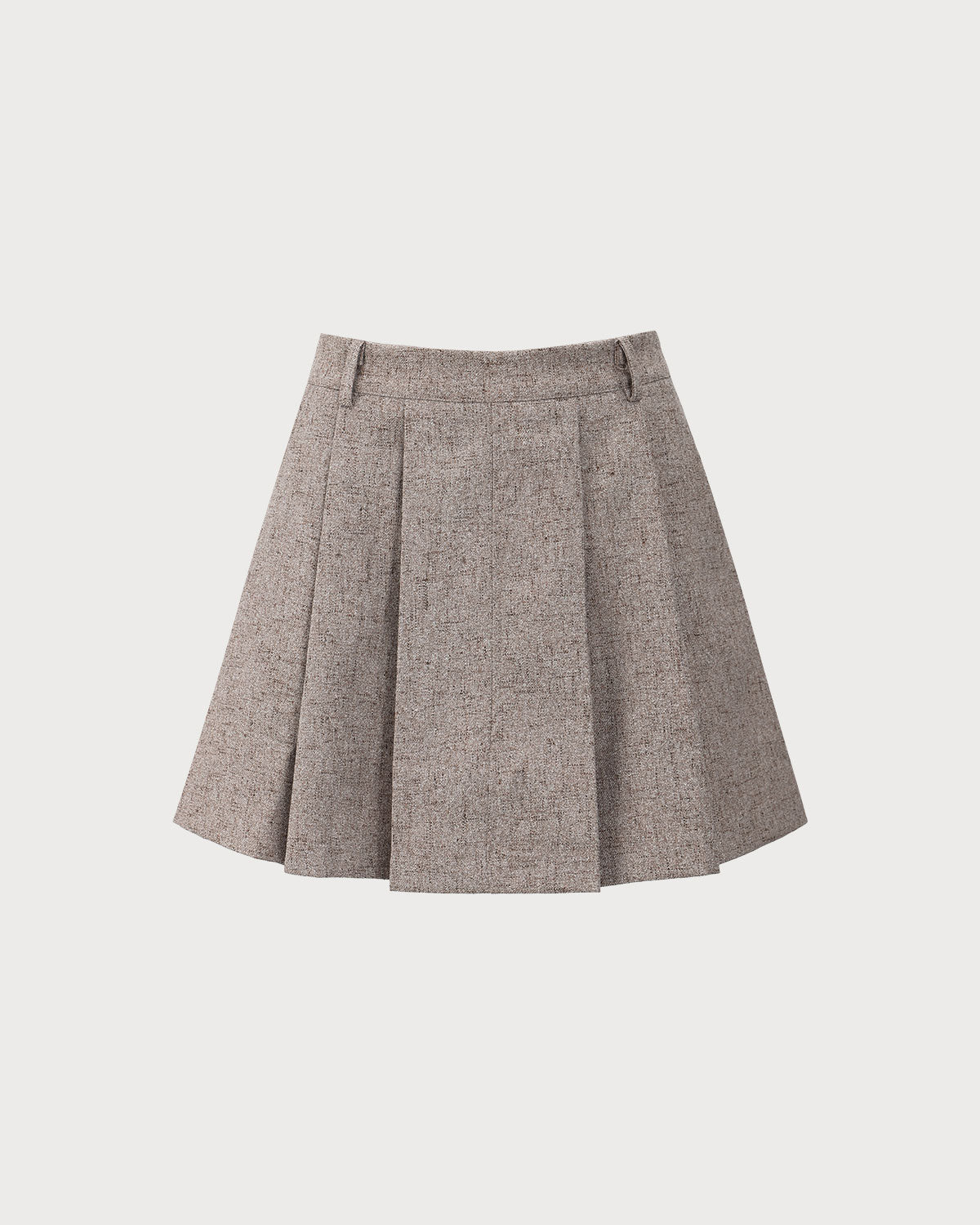 Khaki Pocket Pleated Mini Skirt | Rihoas