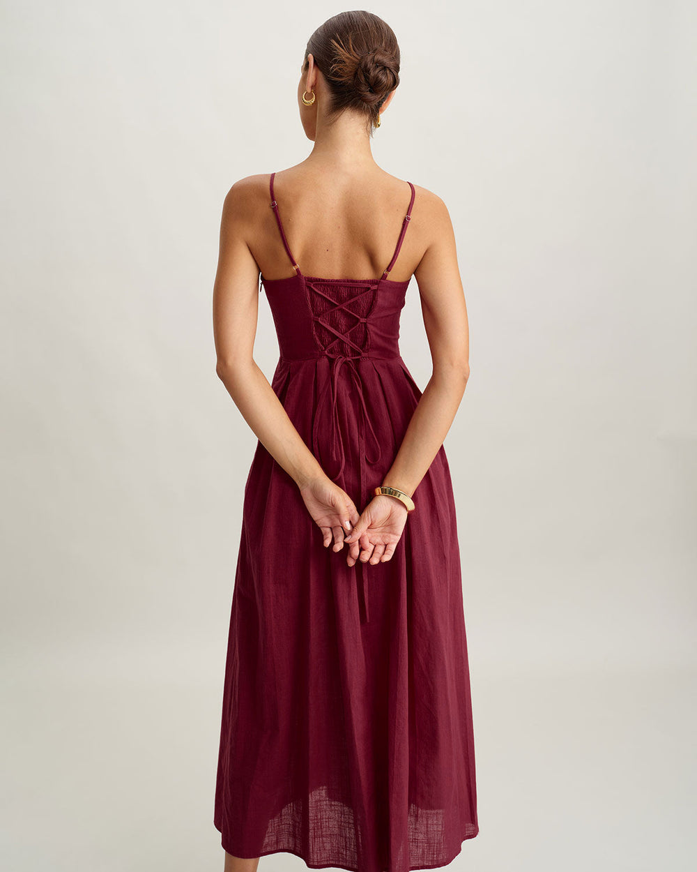 Red Sweetheart Neck Sleeveless Slip Maxi Dress | Rihoas
