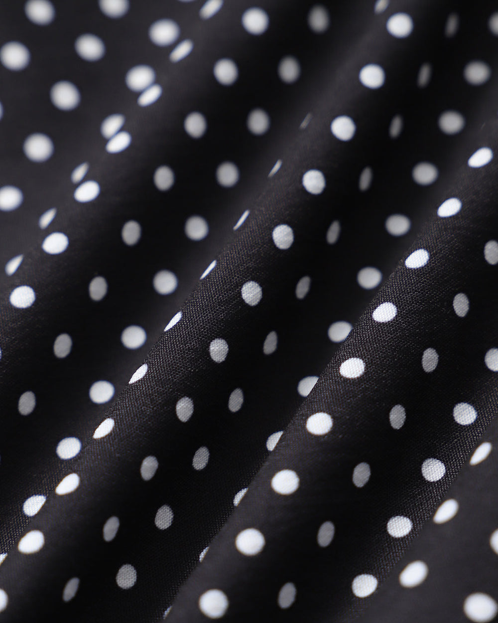 Black Polka Dot Lace Trim Blouse | Rihoas