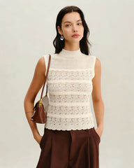 Apricot Turtle Textured Tank Top | Rihoas