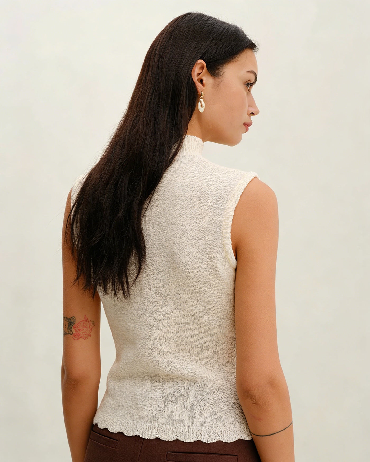 Apricot Turtle Textured Tank Top | Rihoas