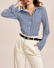 Blue Collar Button Shirt | Rihoas