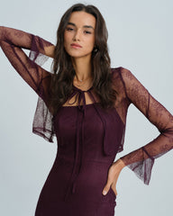 Purple Mermaid Midi Dress | Rihoas