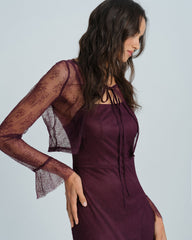 Purple Mermaid Midi Dress | Rihoas