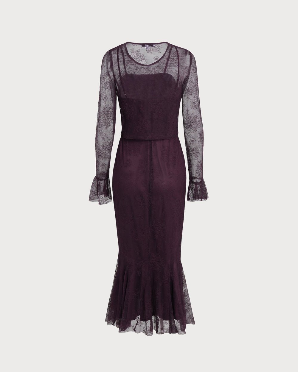 Purple Mermaid Midi Dress | Rihoas
