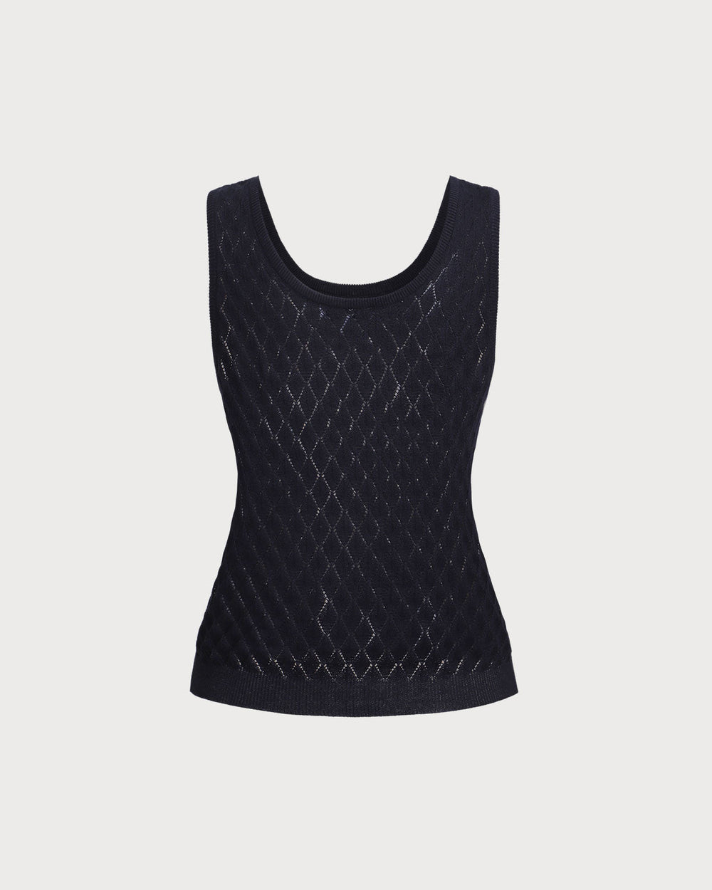 Blue Textured Crochet Tank Top | Rihoas