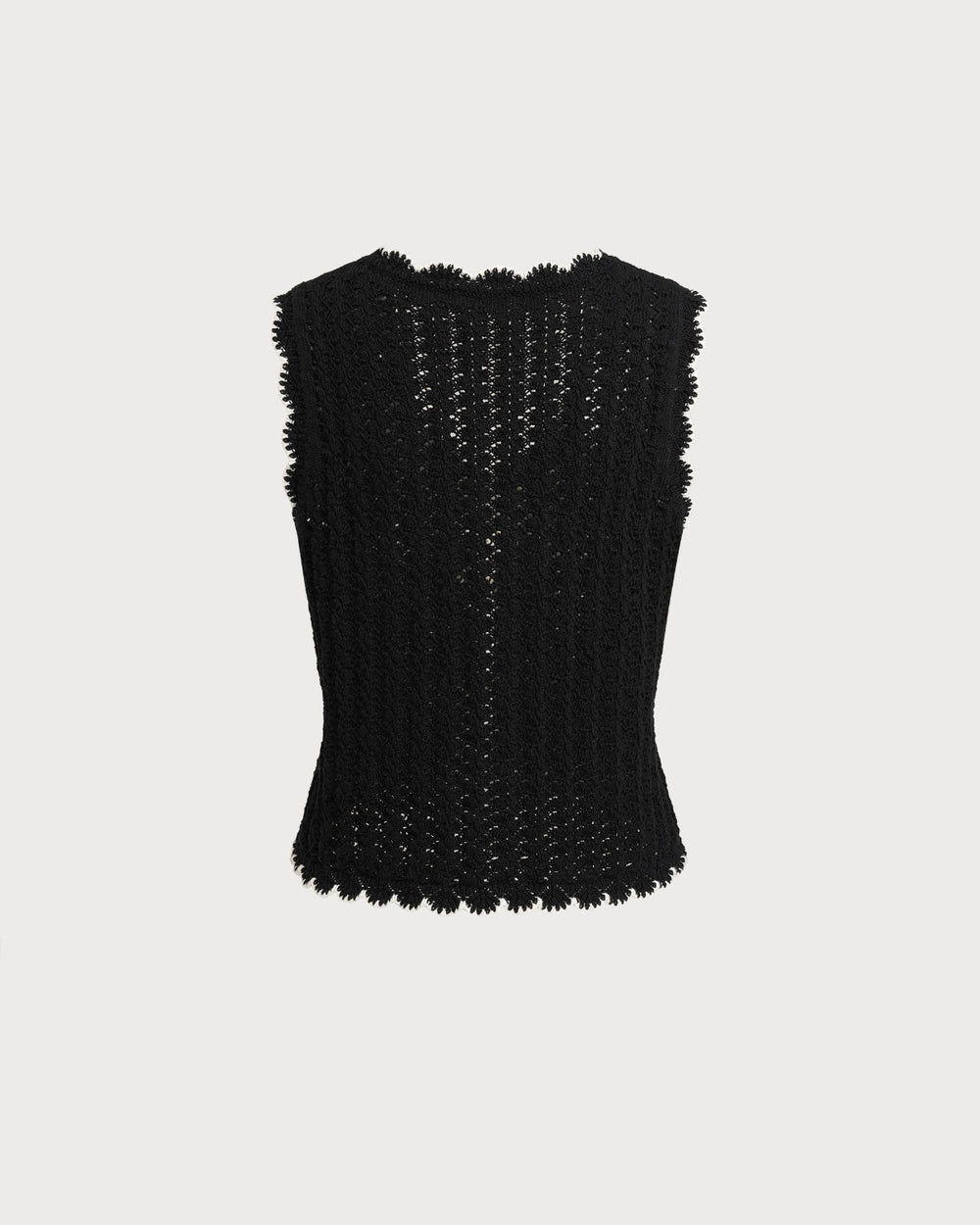 Black Contrast V Neck Knit Vest | Rihoas