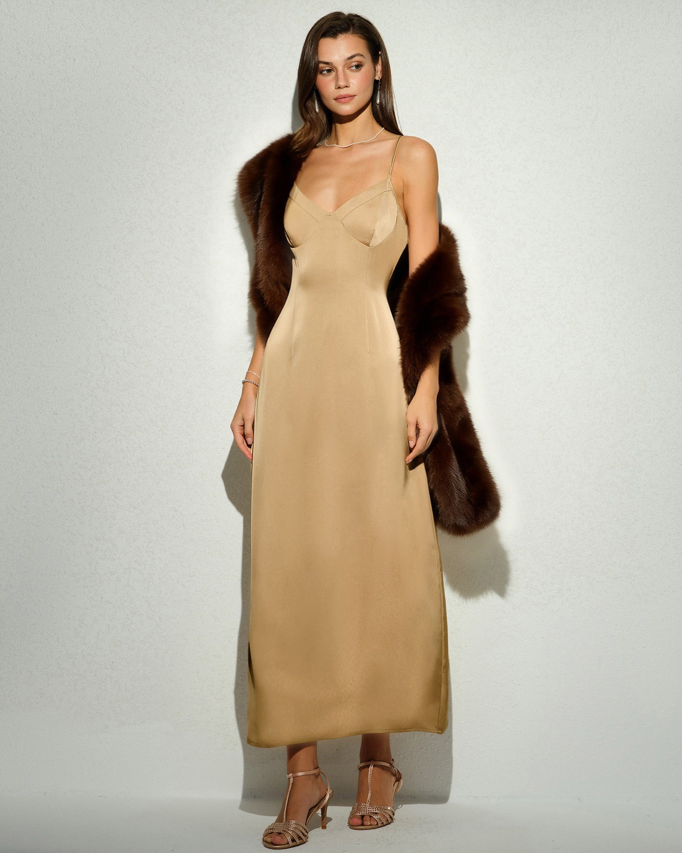 Yellow Sleeveless Slip Maxi Dress | Rihoas