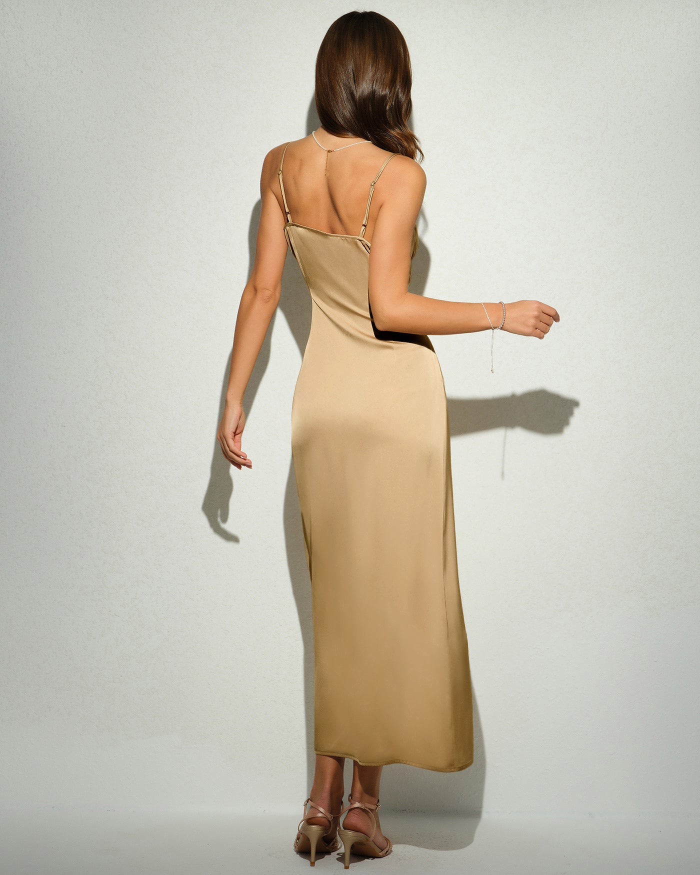 Yellow Sleeveless Slip Maxi Dress | Rihoas