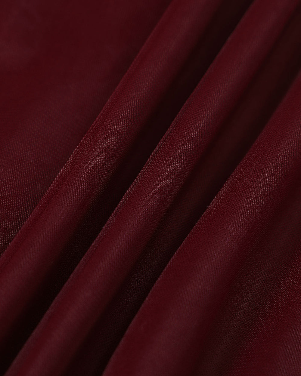 The Wine Red V Neck Mesh Wrap Maxi Dress | Rihoas
