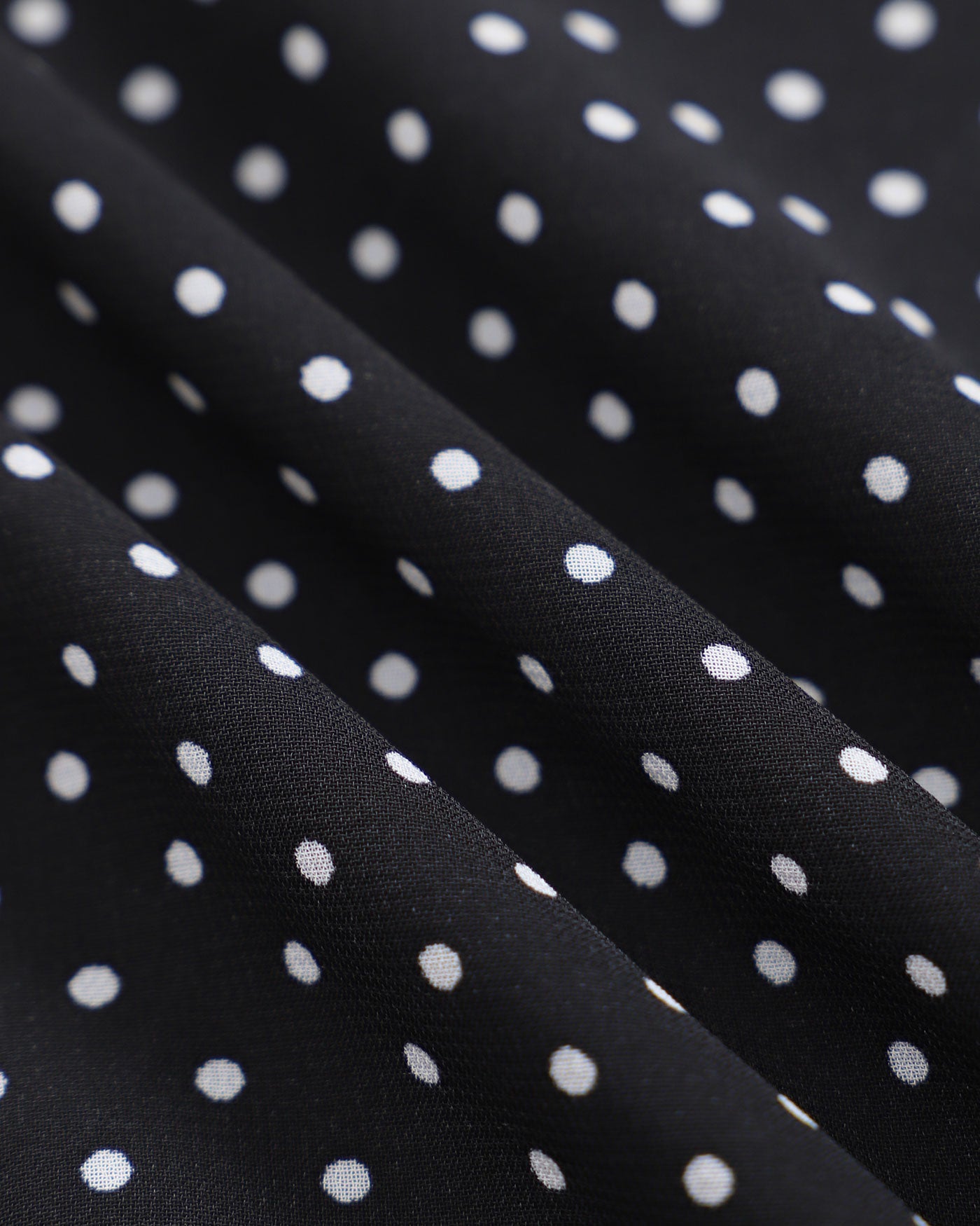 Black V-Neck Polka Dot Blouse | Rihoas