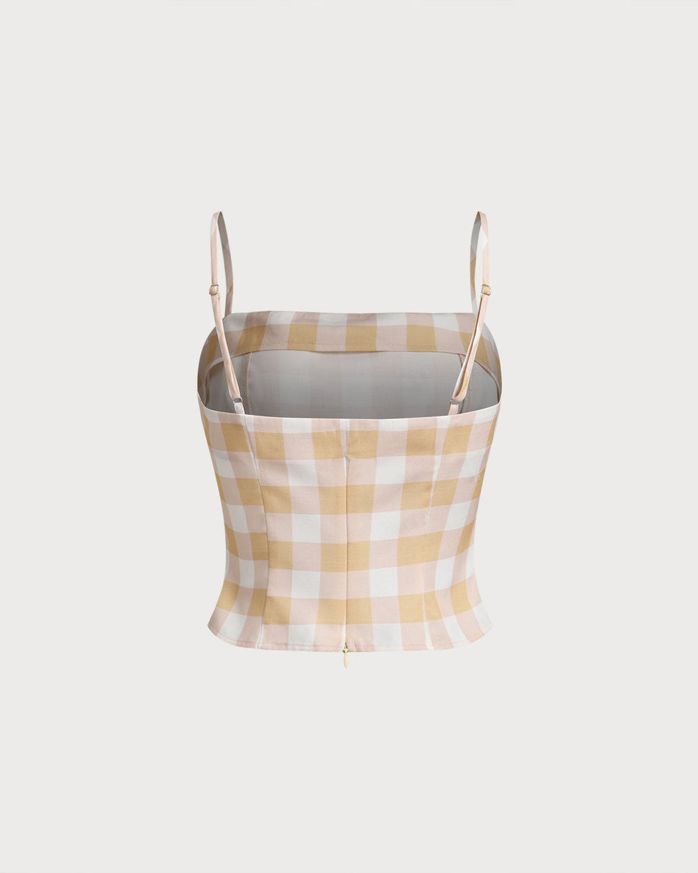 Yellow Plaid Cami Top | Rihoas